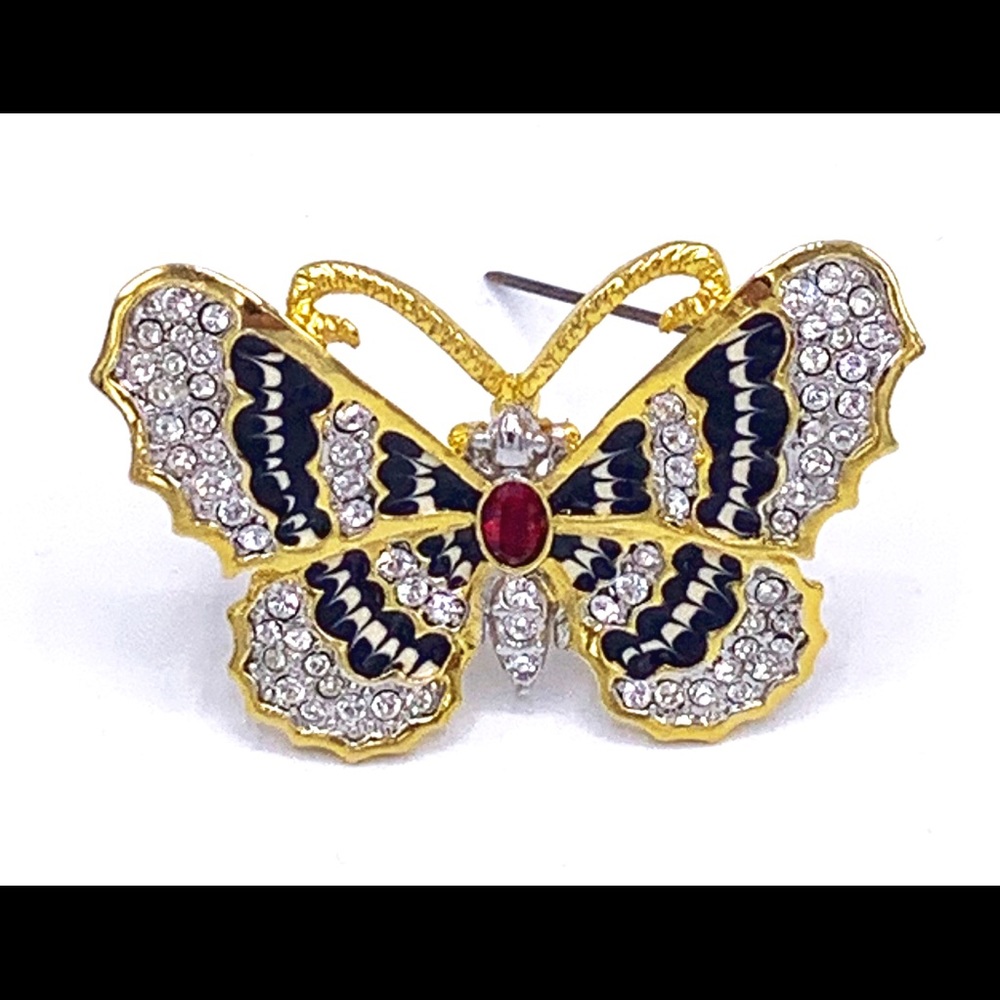 Vintage Jay Strongwater butterfly brooch